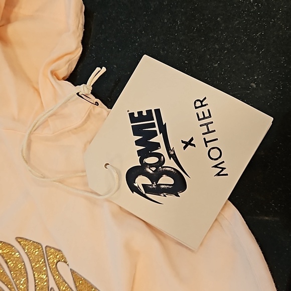 💕BOWIE x MOTHER💕 The Rowdy Glitter Graphic Tee ~ Starman Small XS NWT - Picture 15 of 16